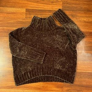Chenille CYNTHIA ROWLEY Cropped Sweater